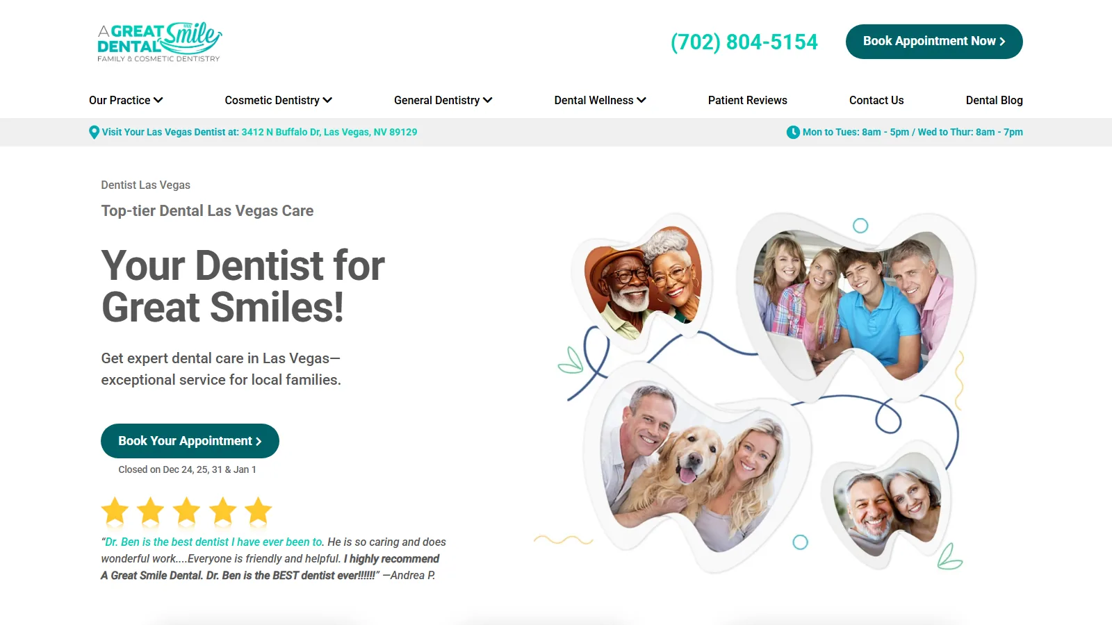 A Great Smile Dental website