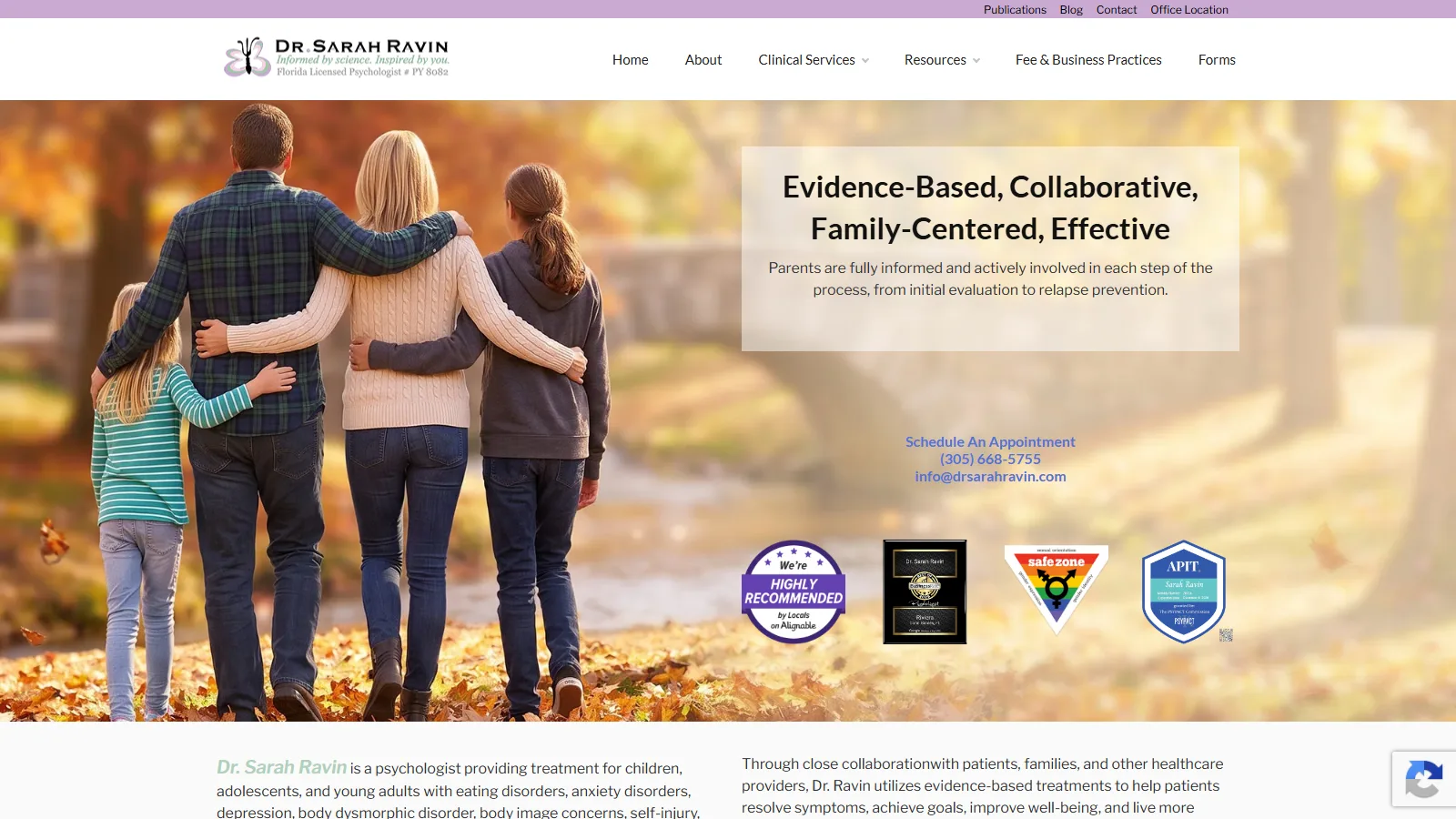 Dr. Sarah Ravin website
