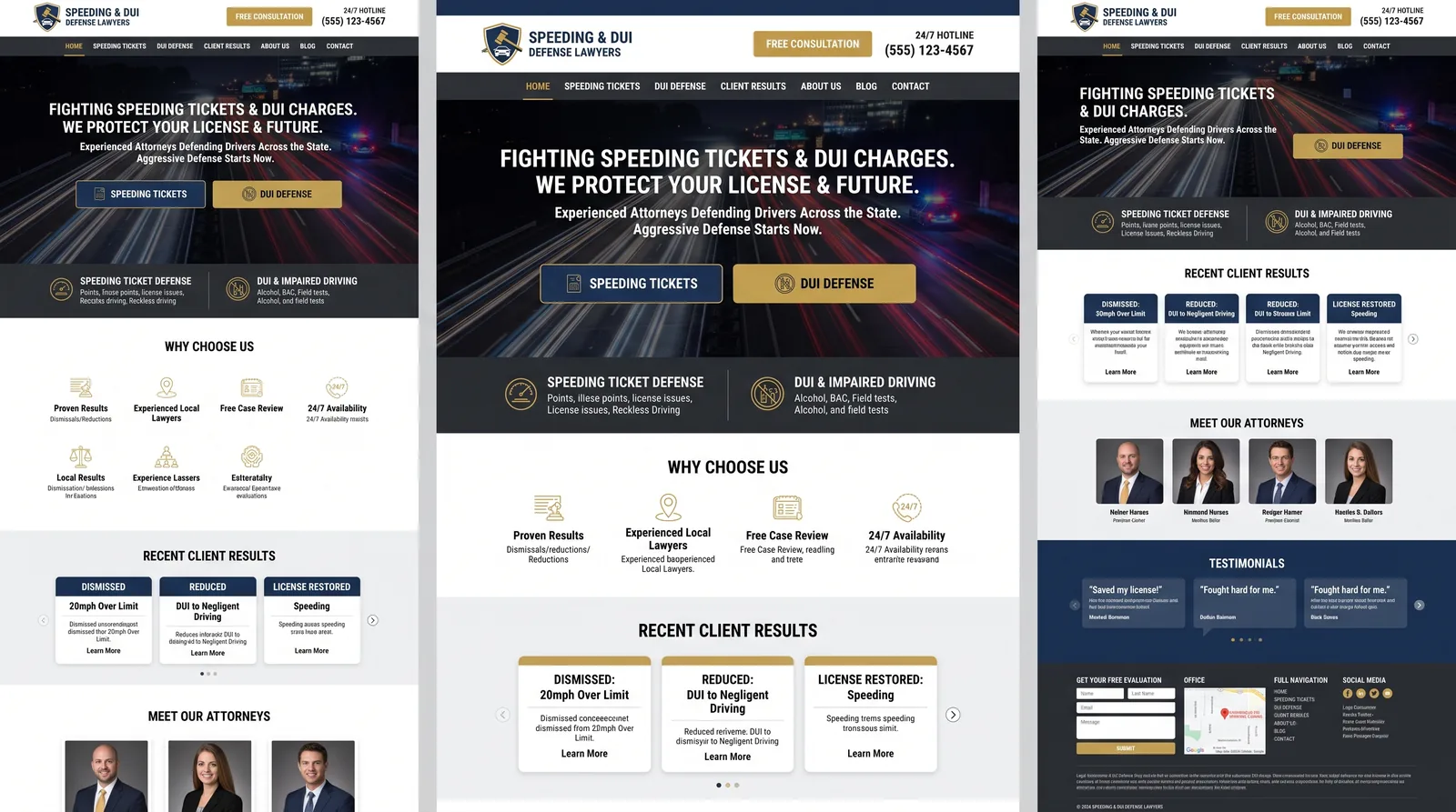 Example: Legal Practice website