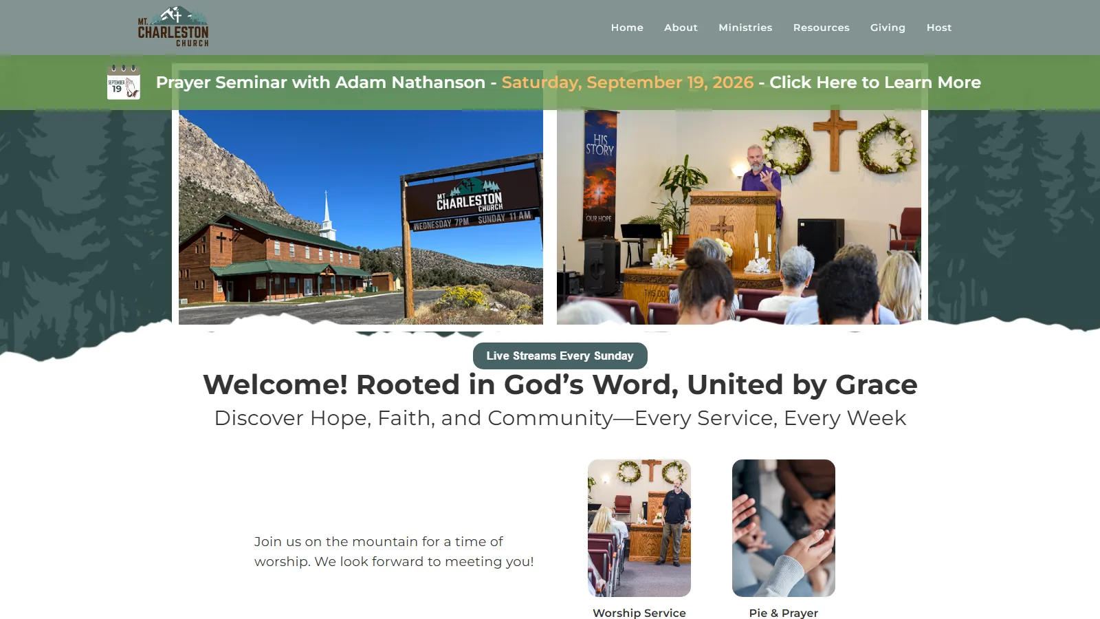 Mt Charleston Church website